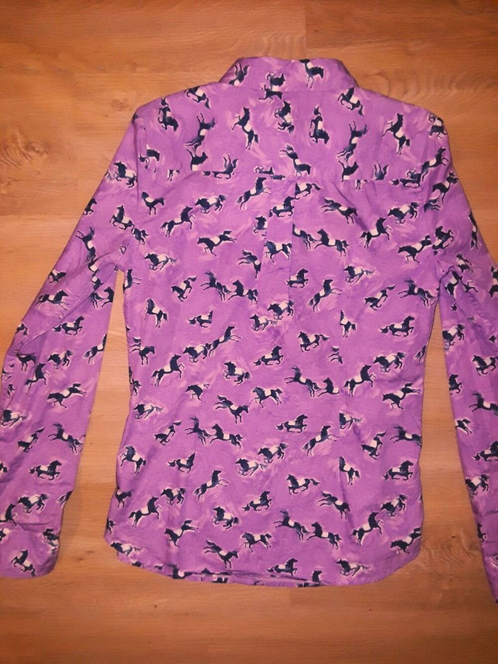 NEW Anthropologie "Odille" purple lavender wild horse western print shirt - Picture 2 of 5